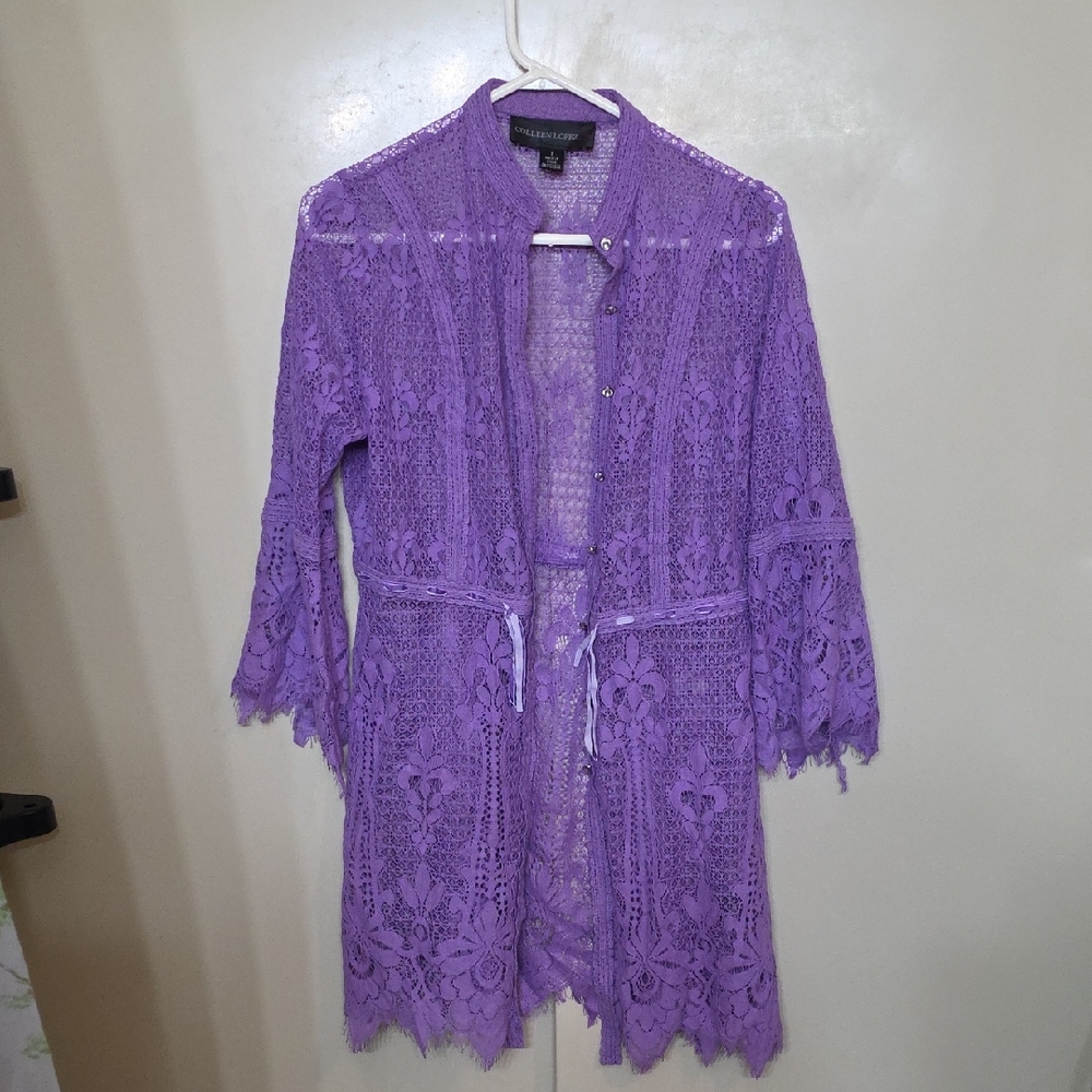 Colleen Lopez Purple Lace Robe